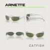 ARNETTE Catfish AN4302 28676R 62MM Metallic Silver/Dark Green Mirror Petrol Sunglasses for Men +Bundle with Accessory Eyewear Kit view 2