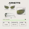 ARNETTE Catfish AN4302 28676R 62MM Metallic Silver/Dark Green Mirror Petrol Sunglasses for Men +Bundle with Accessory Eyewear Kit view 3