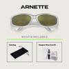 ARNETTE Catfish AN4302 28676R 62MM Metallic Silver/Dark Green Mirror Petrol Sunglasses for Men +Bundle with Accessory Eyewear Kit view 4