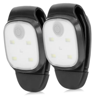 FOYTOKI 2pcs Rechargeable Running Lights for Runners Led Night Lamp Clip Fishing Light Camping Lantern Outdoor Work