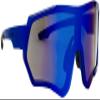 Calabria 7754RV Shield Cycling Sunglasses Metallic Royal Black Blue Mirror Men Women Sport Wraparound Shade UV400 view 3