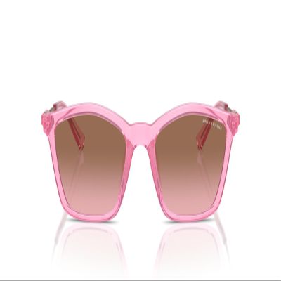 Armani Exchange A|X AX4146SU Universal Fit Sunglasses, Watermelon/Pink Gradient Brown, 53 mm