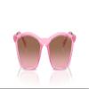 Armani Exchange A|X AX4146SU Universal Fit Sunglasses, Watermelon/Pink Gradient Brown, 53 mm