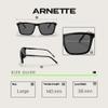 ARNETTE Shyguy AN4283 41/87 56MM Black/Dark Grey Square Sunglasses for Men +BUNDLE with ACCESSORY EYEWEAR KIT view 3