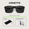 ARNETTE Shyguy AN4283 41/87 56MM Black/Dark Grey Square Sunglasses for Men +BUNDLE with ACCESSORY EYEWEAR KIT view 4