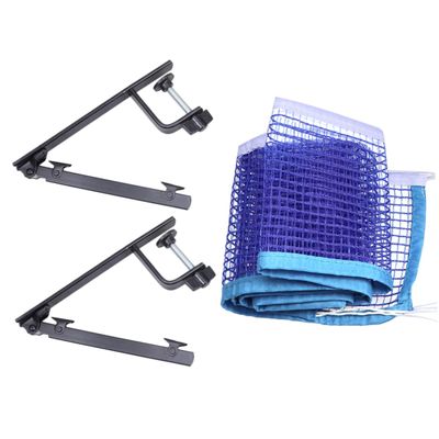 LIOOBO Portable Pong Net Rack Collapsible Table Tennis Net Set Metal Clamp Posts for School and Match