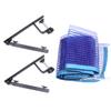 LIOOBO Portable Pong Net Rack Collapsible Table Tennis Net Set Metal Clamp Posts for School and Match view 1