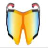 Calabria 7754RV Shield Cycling Sunglasses Black Red Green Mirror Men Women Sports Wraparound Shades UV400 Fishing view 3