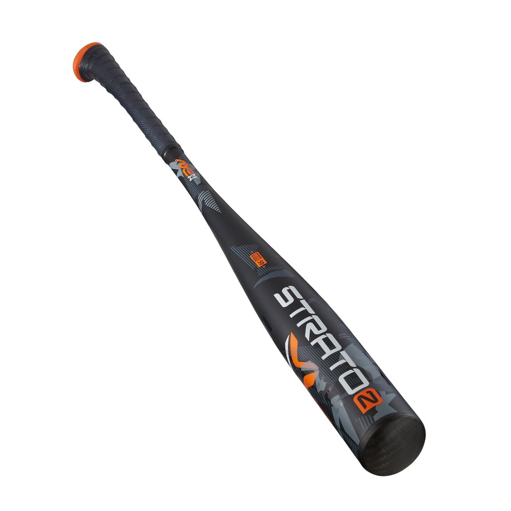 Axe | Strato 2 | BBCOR Baseball Bat | Drop -3 | 1-Piece Alloy | 2 5/8" Barrel | Grey/Orange (Standard Axe Handle, 33" / 30 oz)