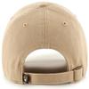 47 Brand MLB Khaki Primary Logo Clean Up Adjustable Strap Baseball Dad Hat Cap, Adult One Size Fits All - Milwaukee Brewers - Khaki view 2