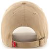 47 Brand MLB Khaki Primary Logo Clean Up Adjustable Strap Baseball Dad Hat Cap, Adult One Size Fits All - St Louis Cardinals - Khaki view 2