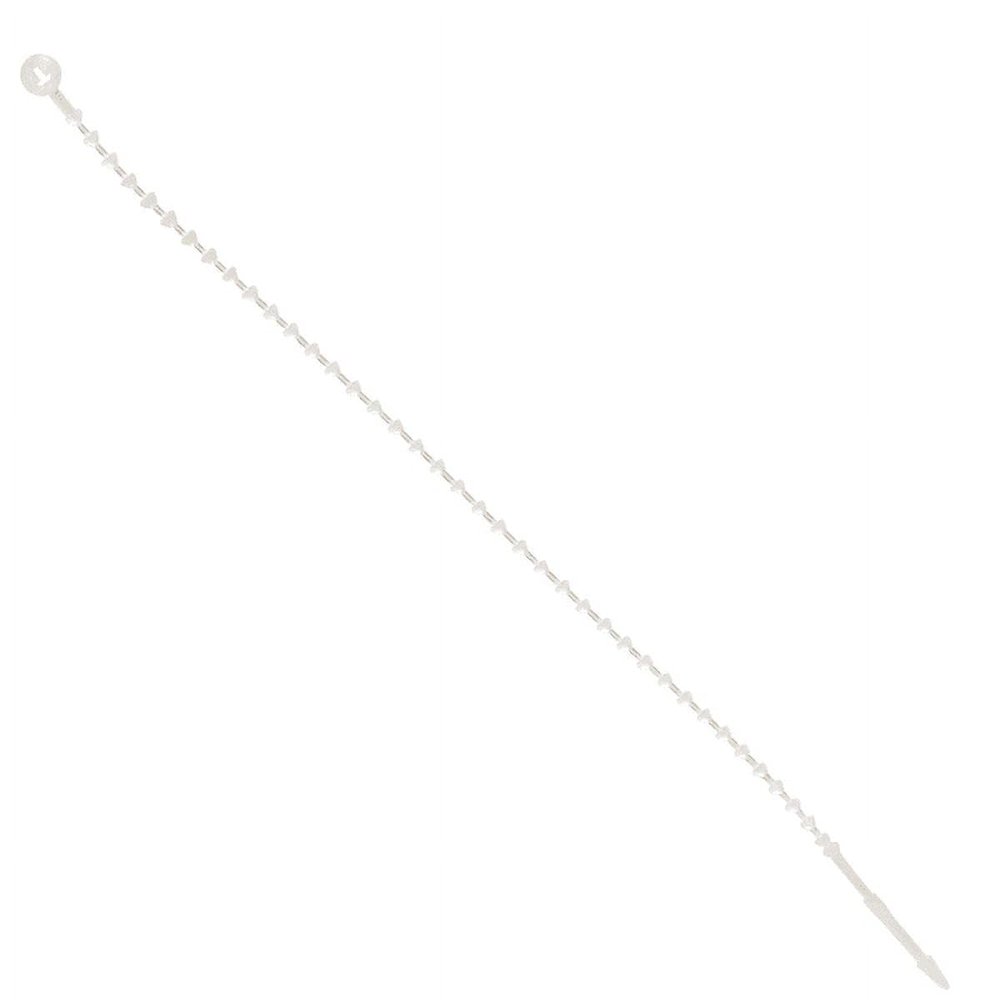 212 Main 11 in. Nylon Natural Beaded Releasable Security Tie
