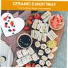 LIFKOME Ceramic Jewelry Dish Tray Service Plate Party Supplies Snack Plate Dessert Display for Jewelry view 4
