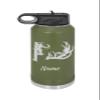 Bow Deer Hunter 20oz or 32oz Water Bottle -Double Wall Insulated - Stainless Steel - Personalized Engraving Including view 1