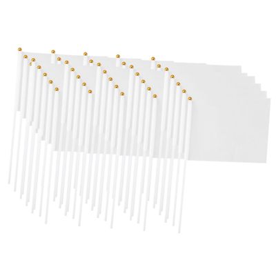 LIOOBO 25pcs Handheld Referee Flags Lightweight Waving Flags for Sports Events and Match Cheering Multi-function Commanding Solid