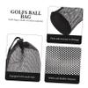 LIOOBO 2pcs Golf Net Bag Mesh Storage Bag for Golf Balls Table Tennis Baseballs Badminton Drawstring Closure view 3