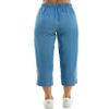 Zac & Rachel Women's Tencel Capri Length Button Front Pant with Stitched Utility Pocket and Ankle, Medium Wash, M view 4