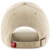 47 Brand MLB Khaki Primary Logo Clean Up Adjustable Strap Baseball Dad Hat Cap, Adult One Size Fits All - Washington Nationals - Khaki view 2