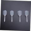 Anneome 4pcs Fine Thread Dart Flights Wings for Enhanced Performance for Sports White view 3