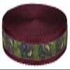 Dark Paisley on Burgundy Nylon Webbing Closeout (1 Inch, 20 Yards) view 1