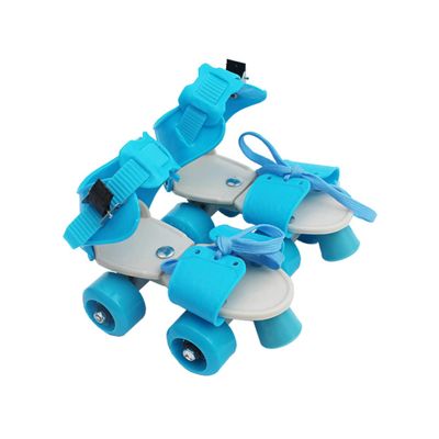 Anneome Children's Ice Skates Double Row Four Wheel Skates Adjustable Ankle Support Size 25-32 Boys and Girls' Shoes