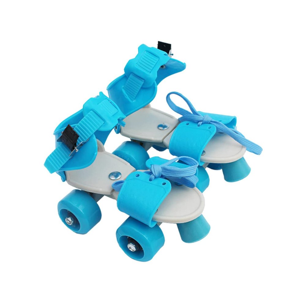 Anneome Children's Ice Skates Double Row Four Wheel Skates Adjustable Ankle Support Size 25-32 Boys and Girls' Shoes
