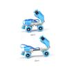 Anneome Children's Ice Skates Double Row Four Wheel Skates Adjustable Ankle Support Size 25-32 Boys and Girls' Shoes view 4
