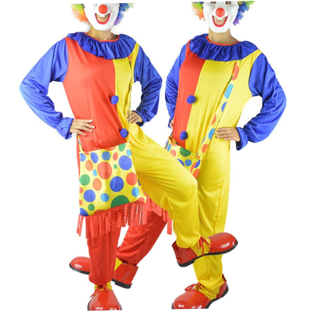 PACKOVE 1set Carnival Clown Suit for Adults Cosplay Costume for Halloween for Performance and Entertainment Material for Juggling and Dancing