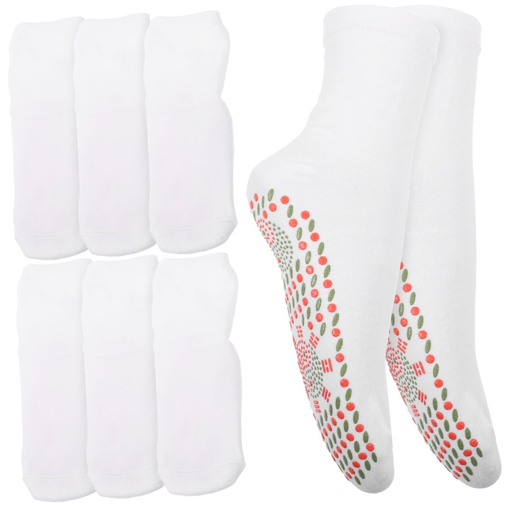Anneome 4pairs Self-heating Socks for Comfort Breathable Health Socks Massaging Function for Relaxation and Warmth for Home and Outdoor Use