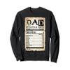 Dad Nutrition Facts Fathers Day Nutritional Fact Dad Funny Sweatshirt view 1