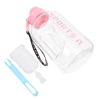 LIOOBO Collapsible Water Bottle Large Capacity Sports Water Bottle Reusable Outdoor Fitness Cleaning Brush Sturdy
