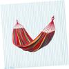 BIUDECO 1.5m Portable Parachute Cloth Hammock with Wooden Stick Lightweight Swing Sleeping Bed for Camping Traveling and Outdoor Relaxation Curved Wood Rainbow Color Total view 3