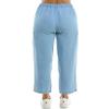 Zac & Rachel Women's Tencel Ankle Length Pant with Elastic Wasitband, Self Adjustible Belt and Functional Side Cargo Pockets, Light Wash, L view 4