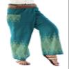 RaanPahMuang Striped Cotton Thai Fisherman Wrap Pants Thai Stamped Art Print, Large-X-Large, Thin Striped Cotton - Thai Traditional - Cyan Blue