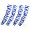 LIOOBO 2pairs Camouflage Blue Polyester Arm Sleeves for Sun Protection Breathable and Stretchy Elbow Covers for Outdoor Activities Like Cycling and Fishing view 4