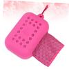 Anneome Polyester Quick Drying Towel Cooling Towel for Sports Athlete's Gear Portable for Gym Yoga Running Hiking Camping Rosy view 2