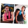 Anneome Polyester Quick Drying Towel Cooling Towel for Sports Athlete's Gear Portable for Gym Yoga Running Hiking Camping Rosy view 4
