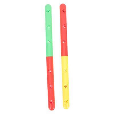 LIOOBO 2pcs Dual Gymnastics Transfer Sticks Lightweight Fitness Baton for Relay Races Comfortable Grip Material Eye-catching Design for Adults