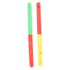 LIOOBO 2pcs Dual Gymnastics Transfer Sticks Lightweight Fitness Baton for Relay Races Comfortable Grip Material Eye-catching Design for Adults view 1
