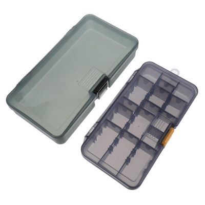 Anneome 2pcs Fishing Storage Container Fishing Box Compartment Organizer for Hooks Lines Tackle and Items for Outdoor Sports