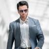 KALIONE Silver Bow Tie for Men Sequin Bowtie, Adjustable Men's Pre-Tied Bow Tie, Sparkling Bowtie for Wedding, Shiny Bowtie for Party Fancy Dress, Solid Color Neck Bow Ties (Silver) view 3