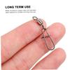 Anneome 100pcs Fishing Hook Connector Rolling Swivel Chamfer Design for Bass and Fishing Accessories High Performance for Various Rigs and Leader Trace view 2