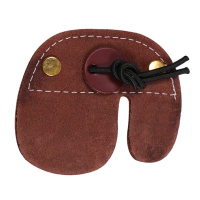 Anneome 1pc Double-Layer Cowhide Finger Protector for Archery Three-Finger Cushion Shooting Accessory for Right-Handed Users Lightweight and Portable Design
