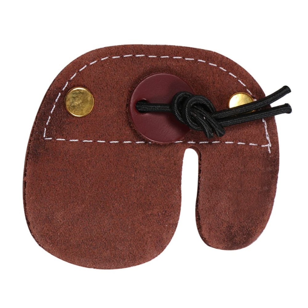 Anneome 1pc Double-Layer Cowhide Finger Protector for Archery Three-Finger Cushion Shooting Accessory for Right-Handed Users Lightweight and Portable Design