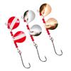 LIOOBO 3pcs Unique Pattern Sequins Fishing Hooks Metal Head Hooks for Bass Fishing Baits Random Color view 1