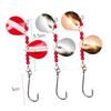 LIOOBO 3pcs Unique Pattern Sequins Fishing Hooks Metal Head Hooks for Bass Fishing Baits Random Color view 3