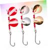 LIOOBO 3pcs Unique Pattern Sequins Fishing Hooks Metal Head Hooks for Bass Fishing Baits Random Color view 4