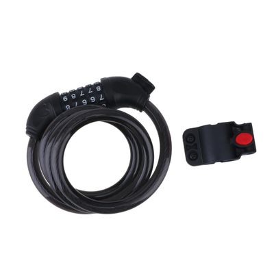 Anneome Combination Bike Lock Theft Cable Lock for Mountain Bikes Motorcycles Scooters Security Black