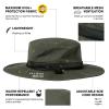 Mens Wide Brim Mesh Sun Hat L XL Extra Large Size UV Protection Boonie Bucket Sunhat Summer Golf Hiking Safari Outdoor Fishing SPF50 Army Green view 2