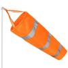 30'' Airport Wind Sock with Reflective Strap for Visibility in Night, Waterproof Wind Vane Rip-Stop Nylon Wind Direction Measurement Sock Bag for Outdoors Airport Farm Park(Stand Not Include)